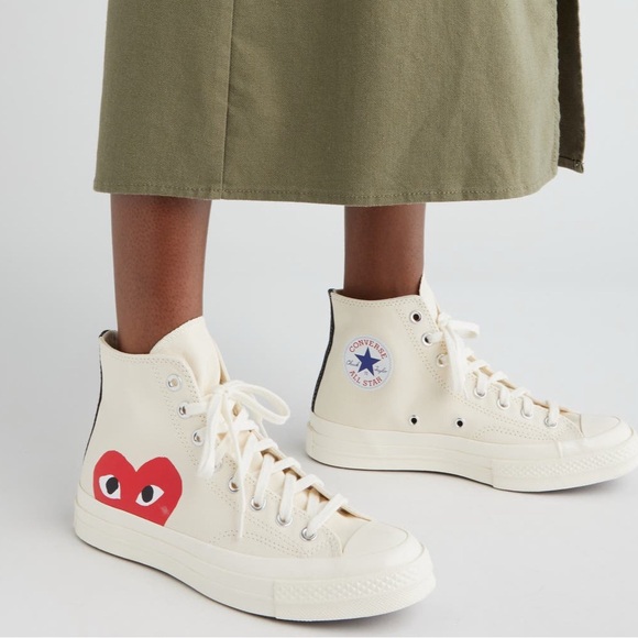 Converse Shoes - Comme des Garçons Play X Converse High Top Chucks. Ladies Size 6